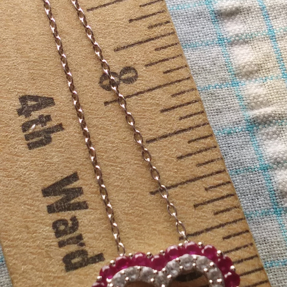 "Ruby & Diamond" Sterling Necklace - image 5